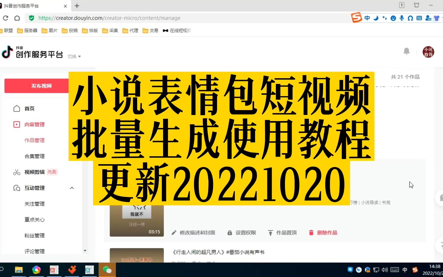 表情包小说生成器使用教程,如何批量下载小说,小说推文玩法分享哔哩哔哩bilibili