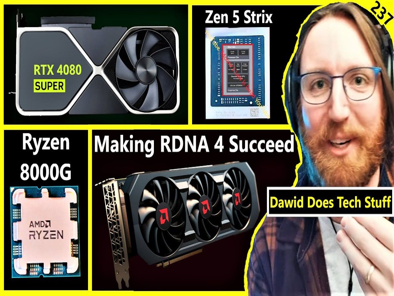 英伟达4080 SUPER, 锐龙8000G, AMD Zen 5 Strix, RDNA 4|破碎晶圆237【Moore's Law Is Dead】哔哩哔哩bilibili