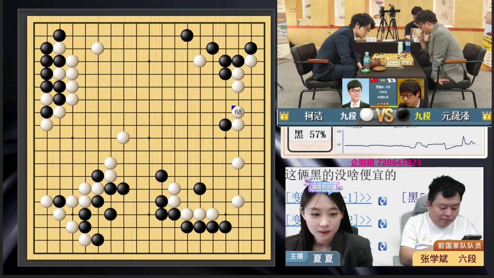 20241002 野狐围棋 lg杯半决赛柯洁vs元晟溱