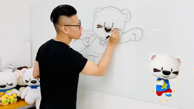 在办公室的白板上画画很有意思,好像自己回到了童年时代.