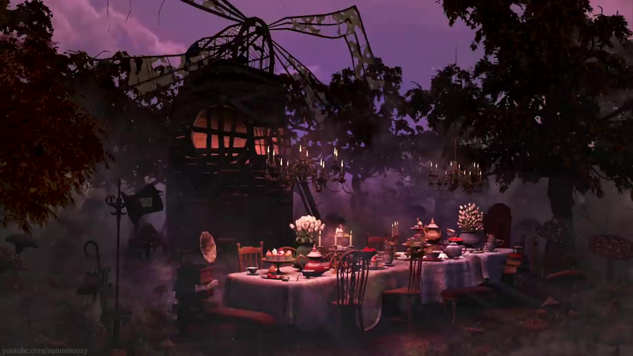 白噪音学习向放松3小时丨午夜茶会倒茶声蝉鸣声风铃声等