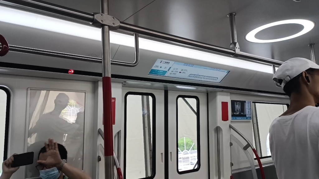 广州地铁新车a8琶洲报站