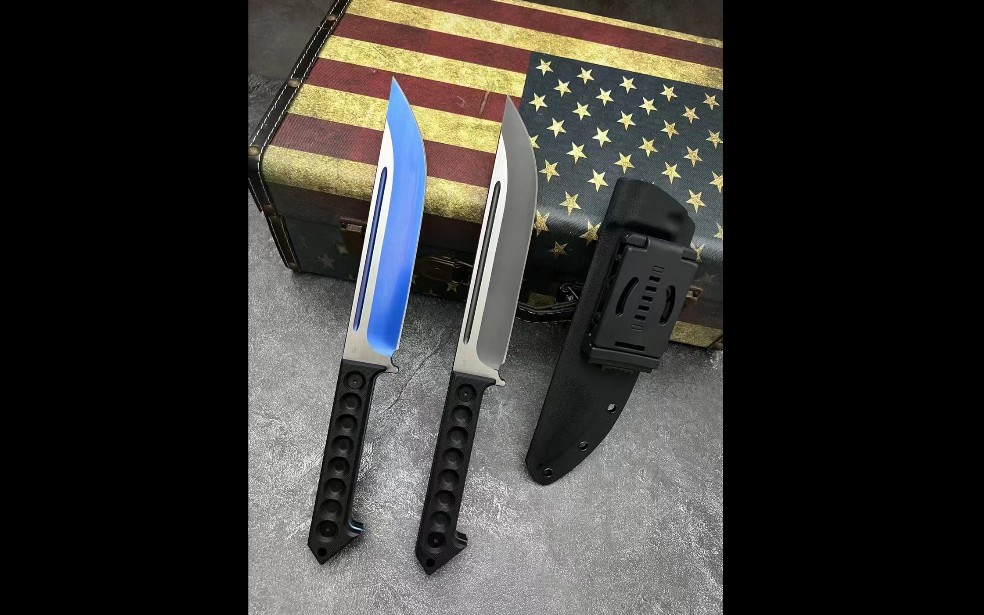 冷钢天眼(拉丝黑刃和拉丝蓝刃)特惠 直刀全长;31.3cm刃长:18.