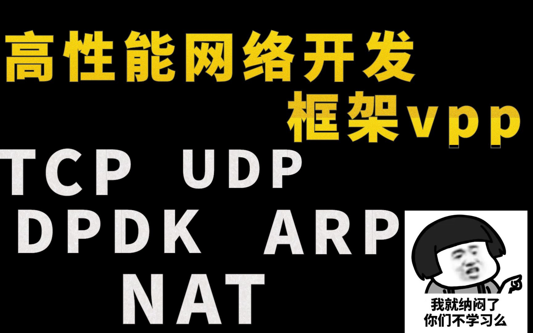 [图]高性能网络开发框架vpp，vpp解决了协议栈的问题