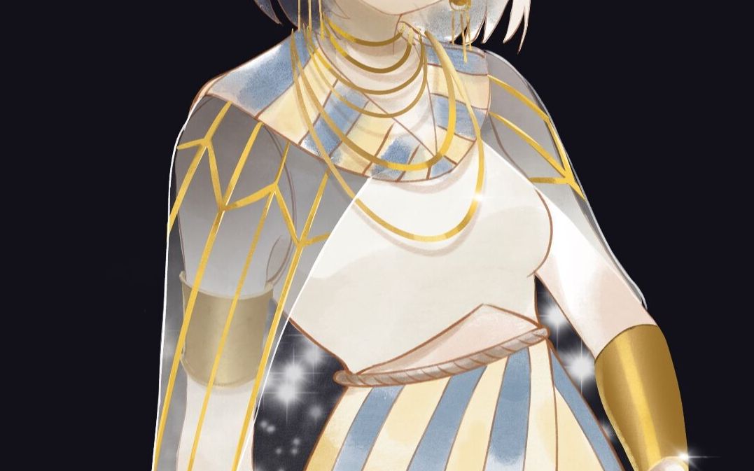 活动作品ipad绘画五分钟画一个埃及风的美少女