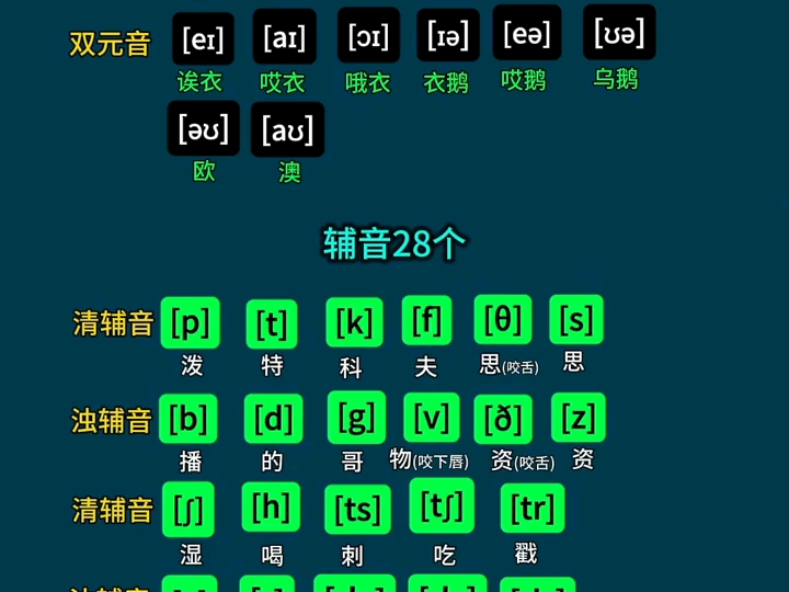 48个国际音标的正确发音