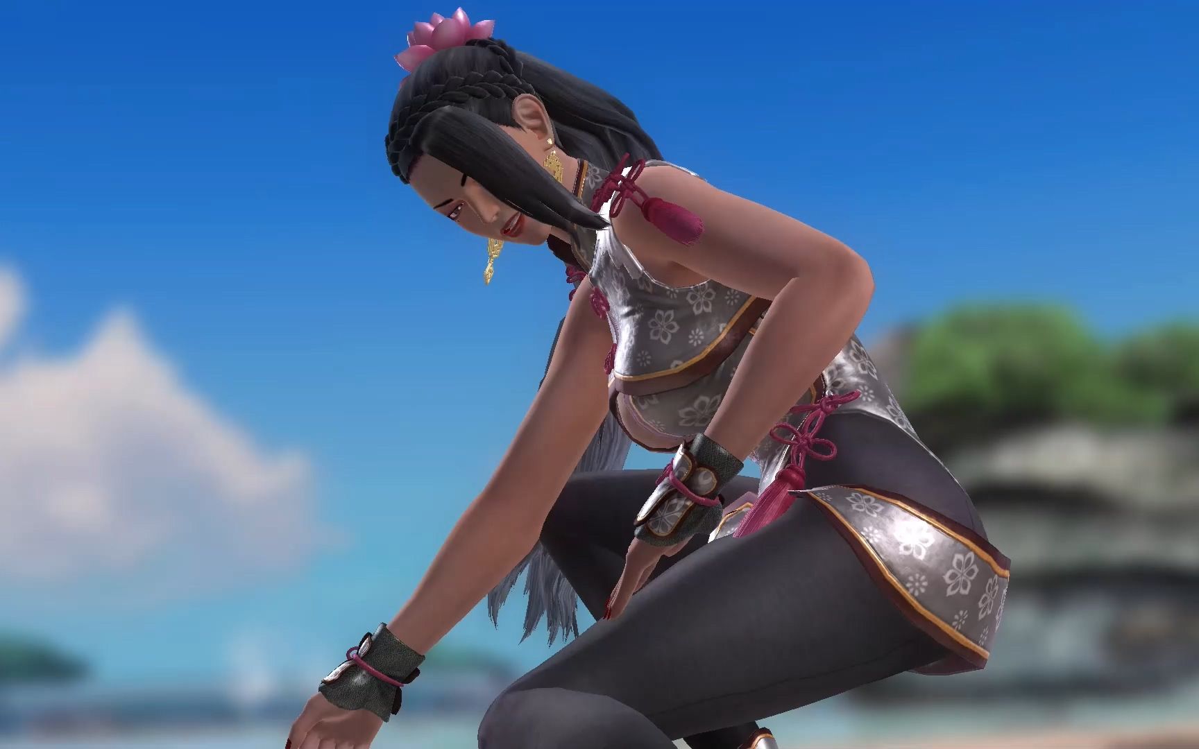 死或生5梁师娘沙滩玩耍