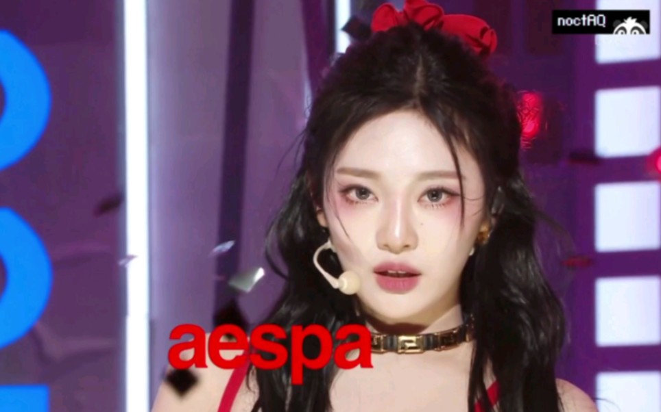 绝美眼妆!aespa宁艺卓音中打歌drama舞台cut