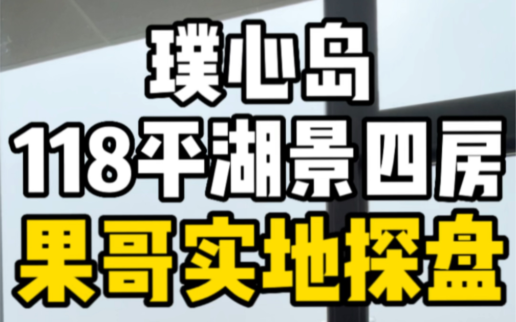 南昌璞心岛118平湖景四房,果哥实地探盘!哔哩哔哩bilibili