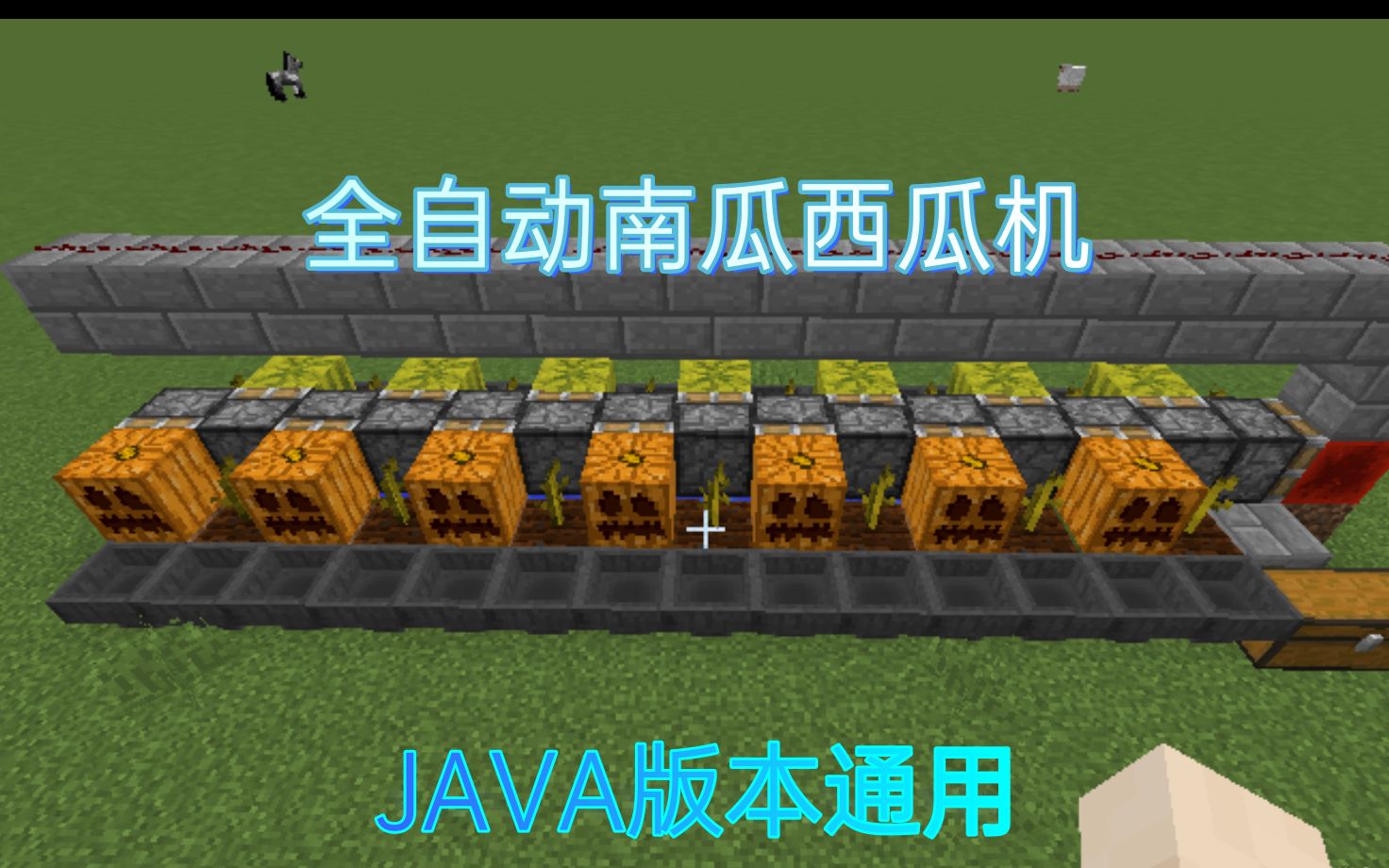 我的世界全自动南瓜西瓜机