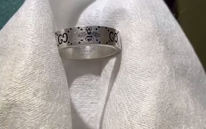 53_古驰纯银蜜蜂__双g戒指 发货实拍 #gucci #只做高品质 #戒指 #源头