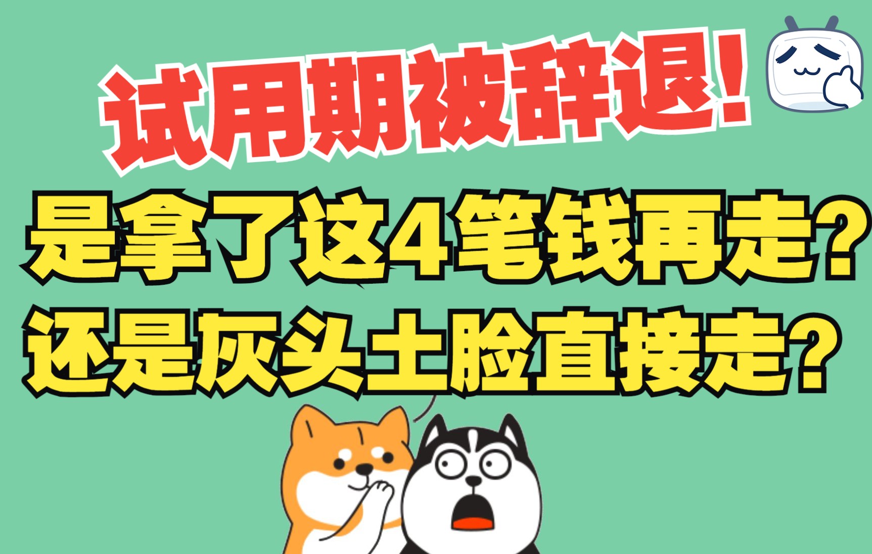 试用期被辞退?这笔钱你可别放弃!试用期快要转正时被辞退有什么补偿可以拿?#星计划#哔哩哔哩bilibili