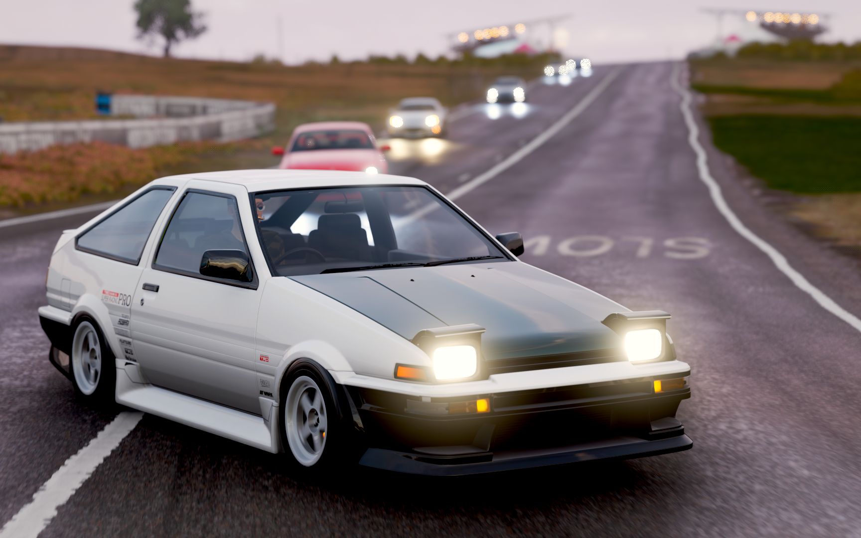 地平线4s1级四驱ae86vsrx7fc财富岛漂移下坡对战最高难度ai环岛