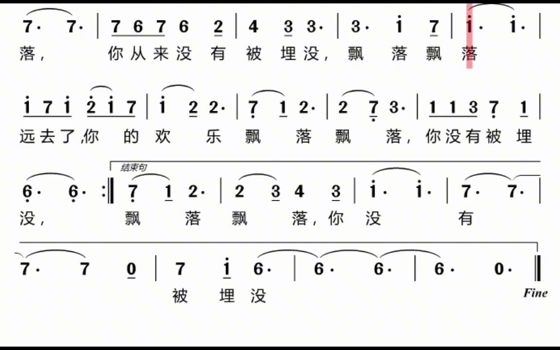 君哥带你轻松学简谱《落叶》,电视剧这里的黎明静悄悄插曲哔哩哔哩bilibili