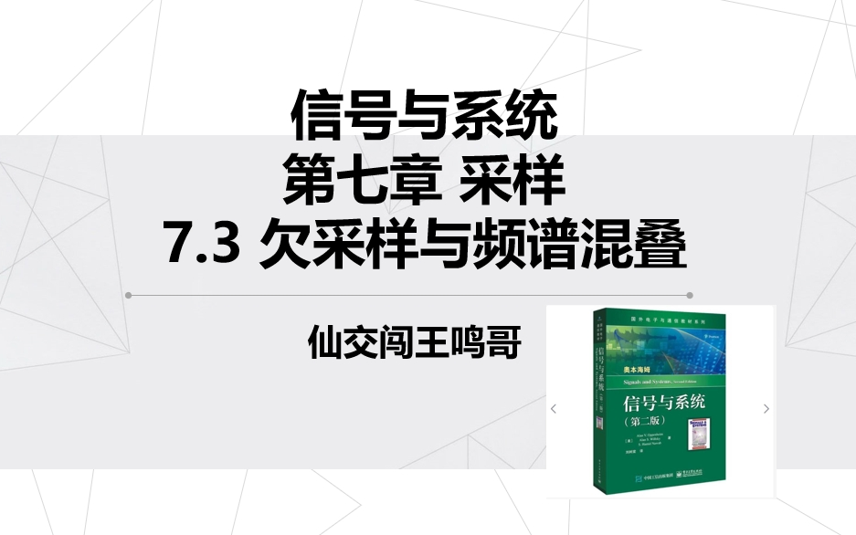 7.3欠采样与频谱混叠哔哩哔哩bilibili