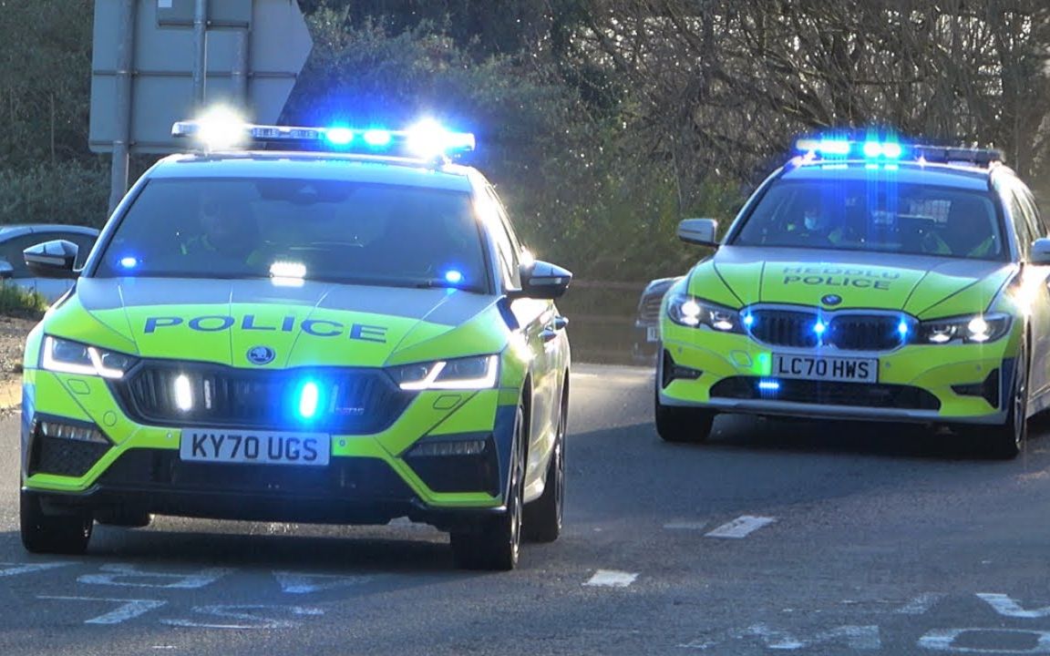 出警合集64 2021新款斯柯达vrs,宝马3系旅行 警车出警_哔哩哔哩