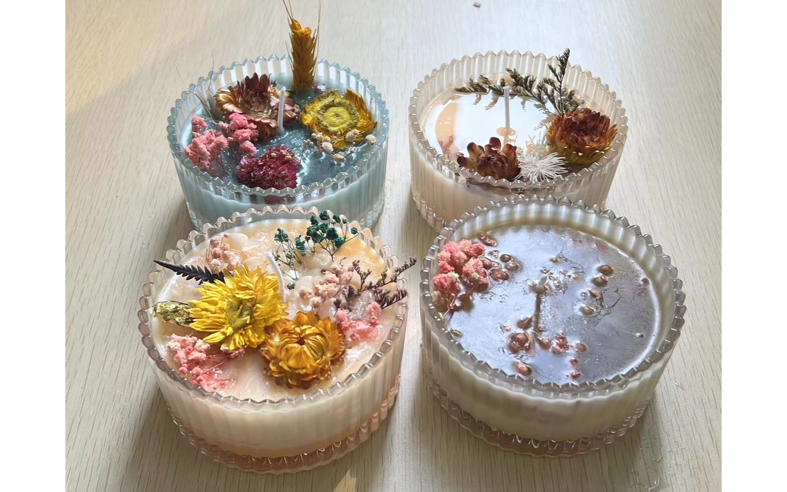 手作干花香熏蜡烛