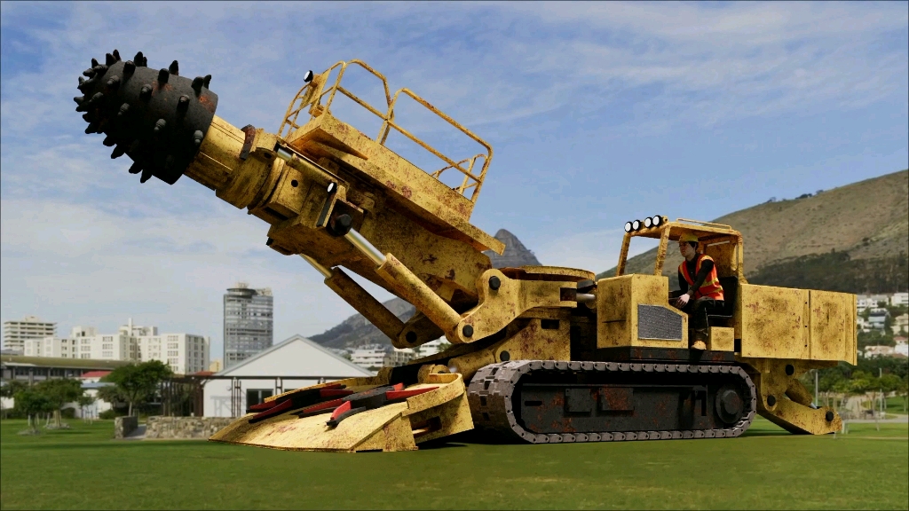 悬臂式掘进机模型动画