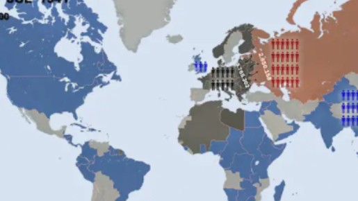 [图]【历史地图】第二次世界大战各条战线军队规模