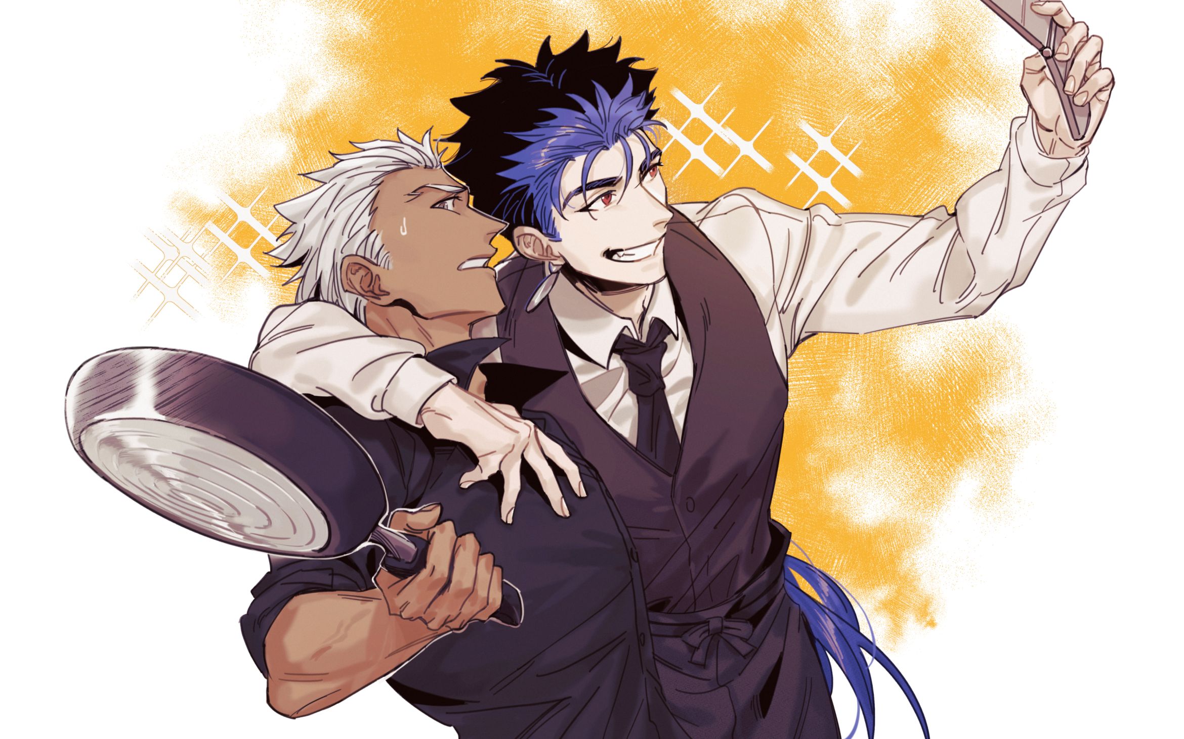 【绘画过程】【枪弓】点击就看男同一键合照(*^▽^*)