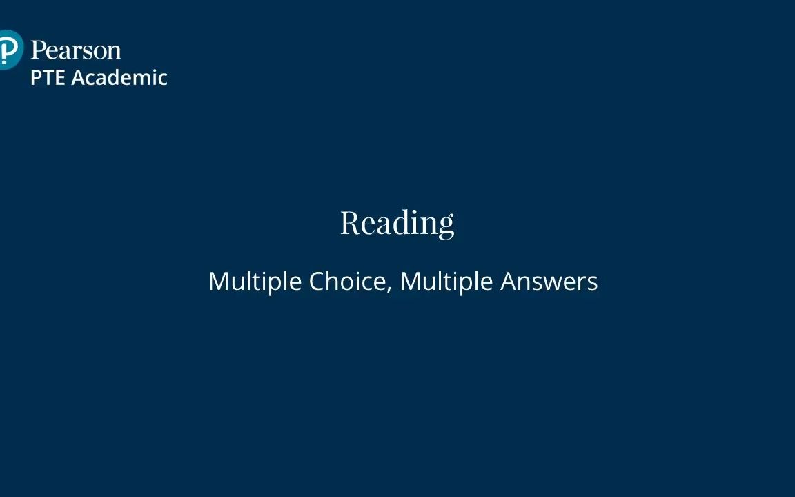 PTE Academic  Reading: Multiple Choice Multiple Answer哔哩哔哩bilibili