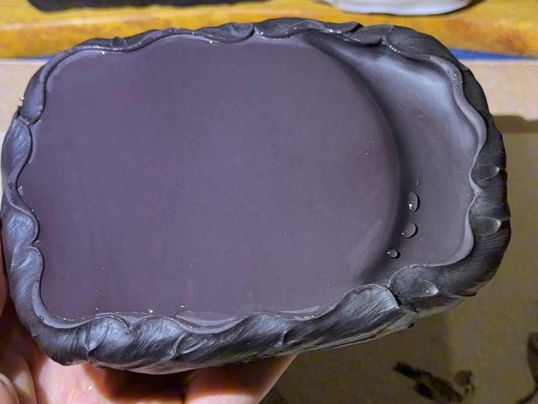 肇庆端砚坑仔岩 和和美美砚 尺寸:16*12*2