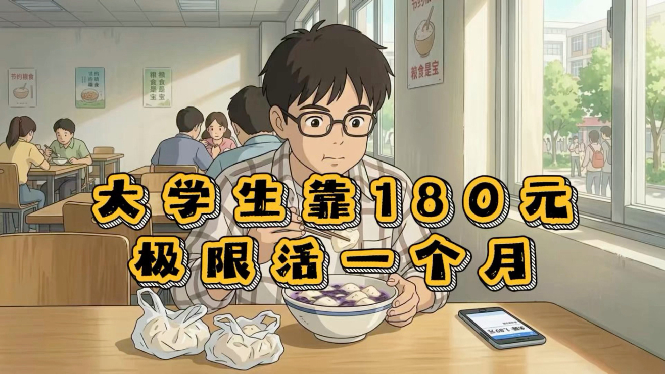 大学生一个月极限花180元