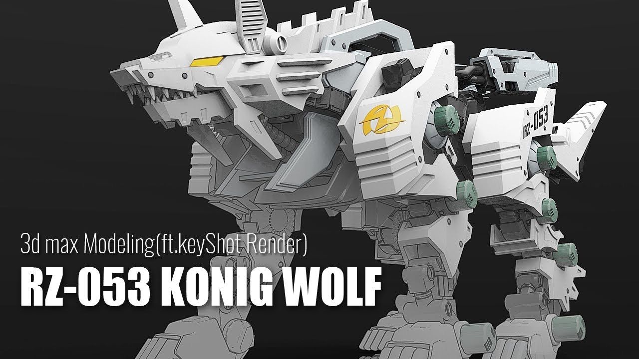 索斯机械兽zoids rz-053 ko04nigwolf 3ds max modeling