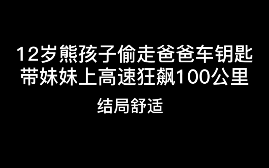 [图]12岁熊孩子偷走爸爸车钥匙带妹妹上高速狂飙100公里结局舒适