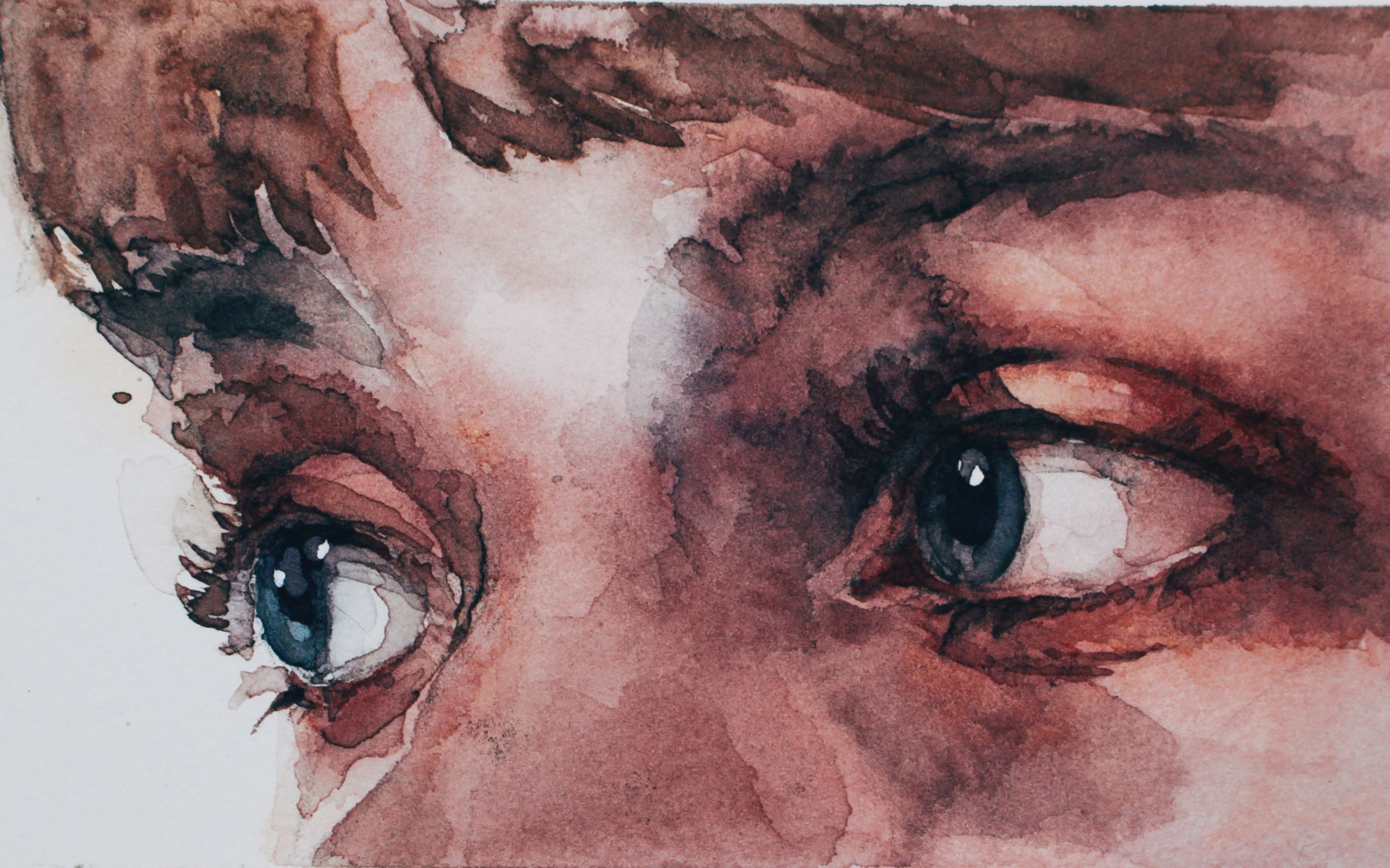 【墨叽水彩】水彩人物 | 双眼 | 荷尔拜因固彩