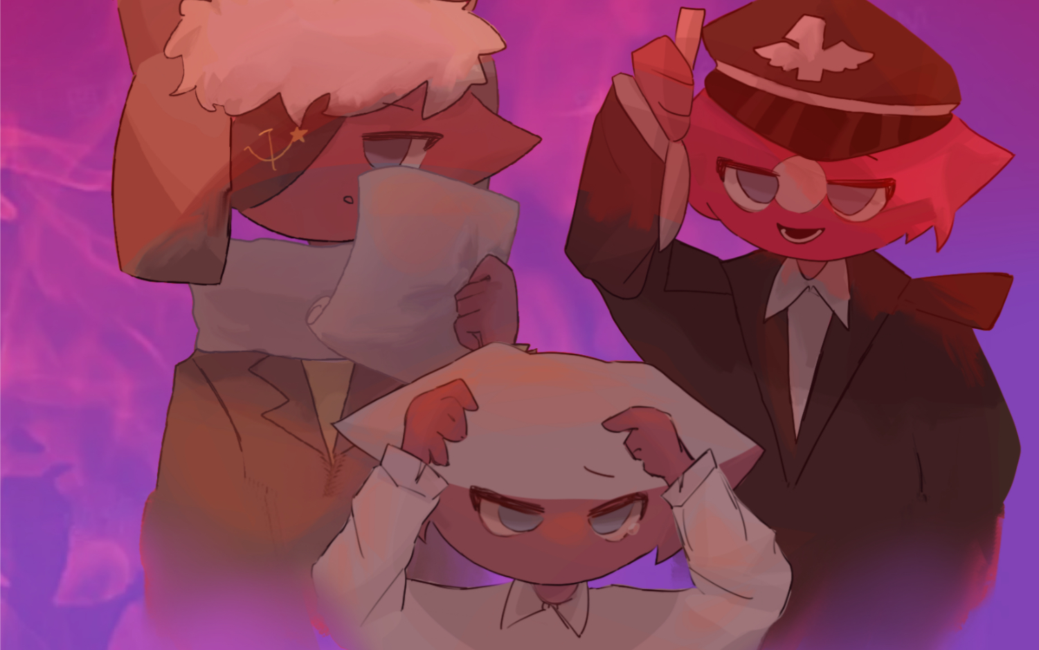 [图]【countryhumans/低质/ 闪烁警告】Disaster meme(无CP向)—苏德互不侵犯条约——瓜分波 兰