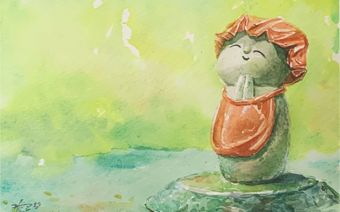 「水彩地藏菩萨」日本这个国家萌物太多