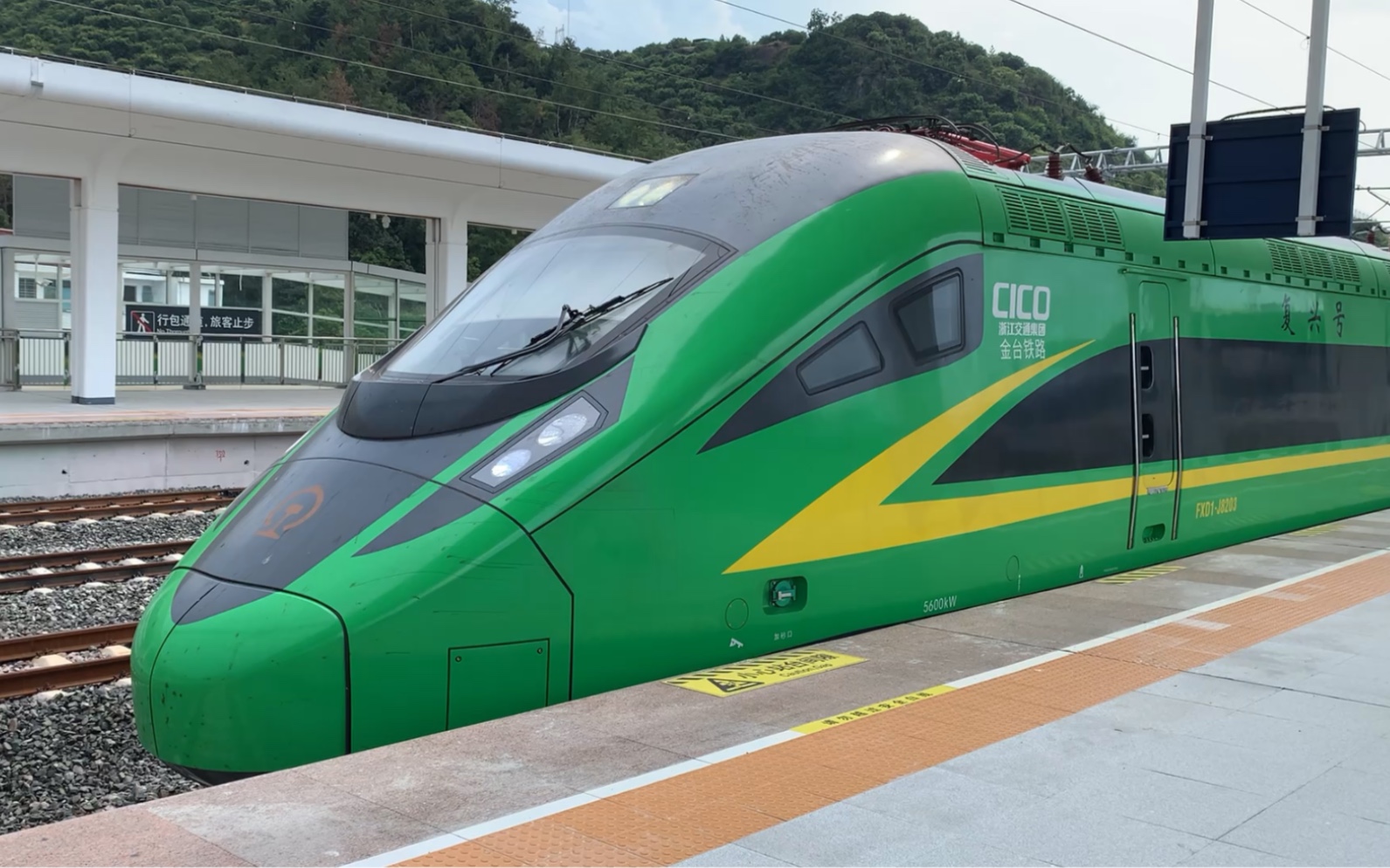 金台铁路cr200j鼓型动集担当d5471次列车 仙居南站鸣笛发车_哔哩哔哩