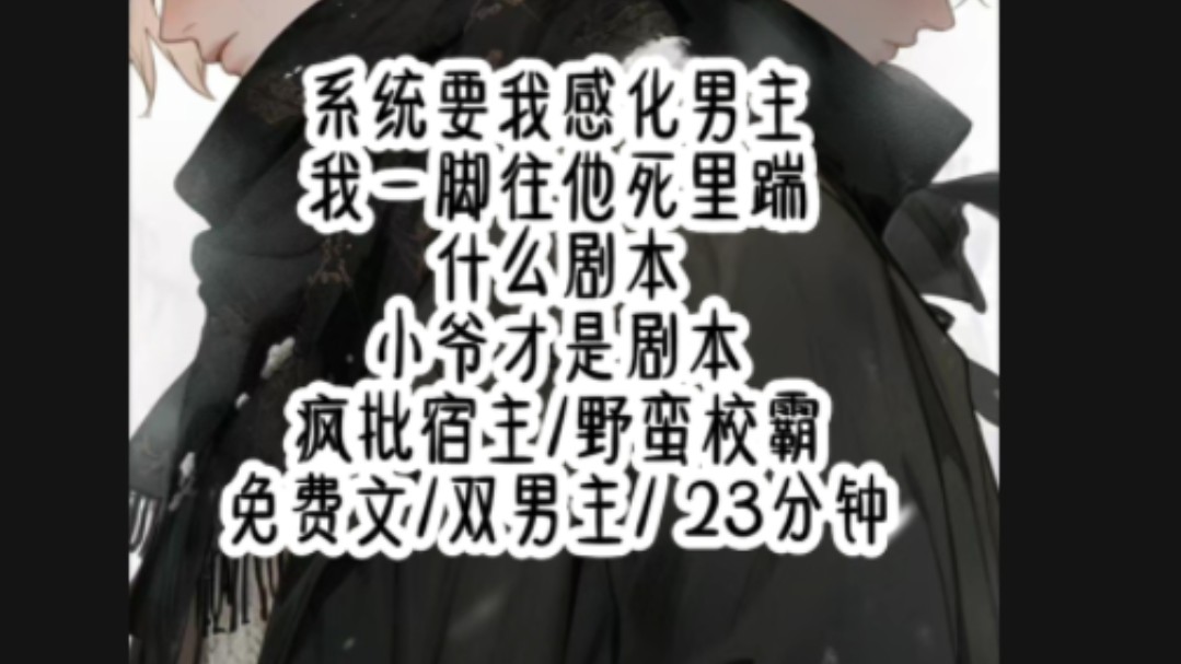 系统要我感化男主,我一脚往他死里踹什么剧本,小爷才是剧本疯批宿主/野蛮校霸免费文/双男主/ 23分钟哔哩哔哩bilibili