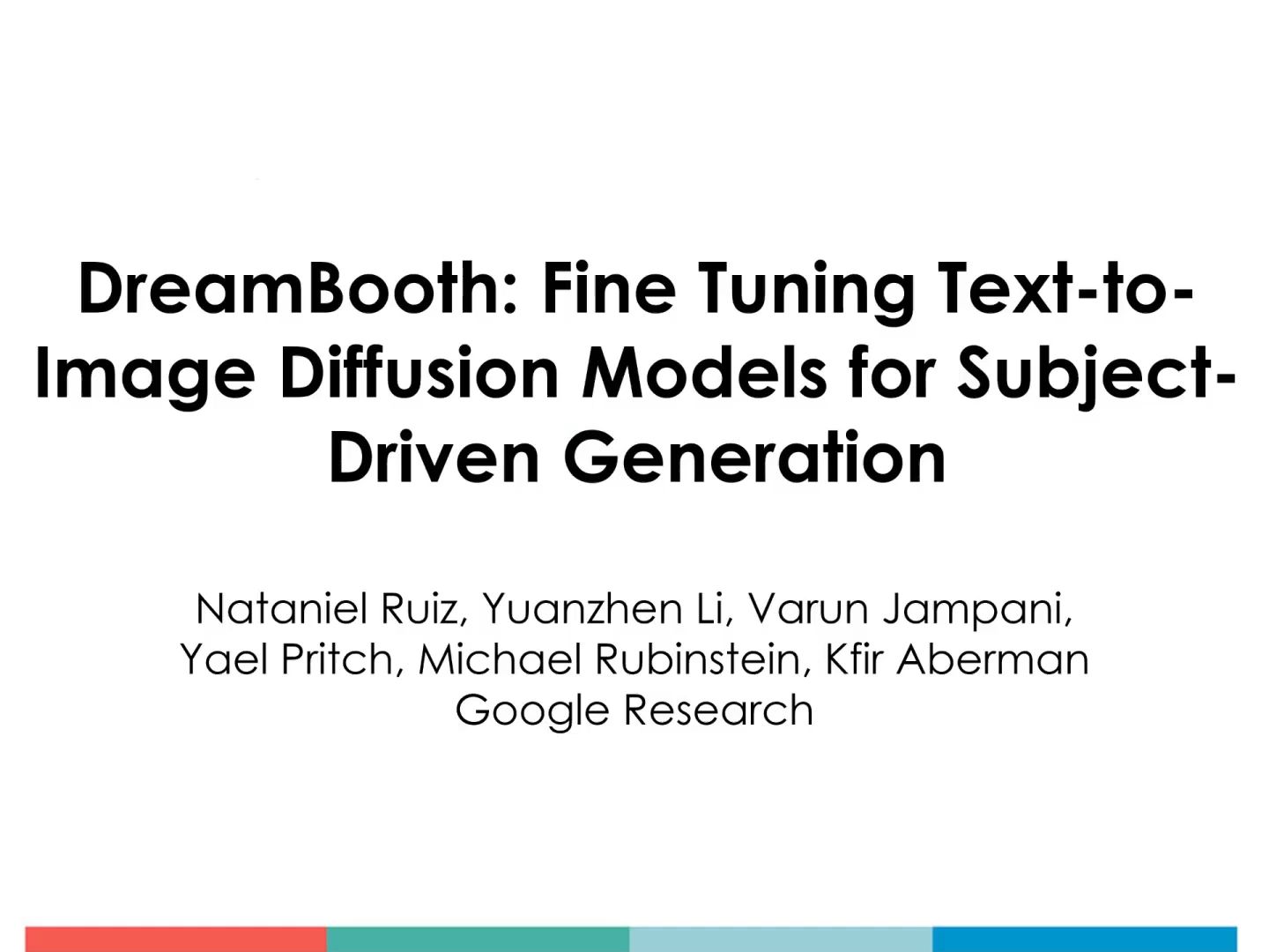 DreamBooth Fine Tuning TexttoImage Diffusion Models for SubjectDriven Generat哔哩哔哩bilibili