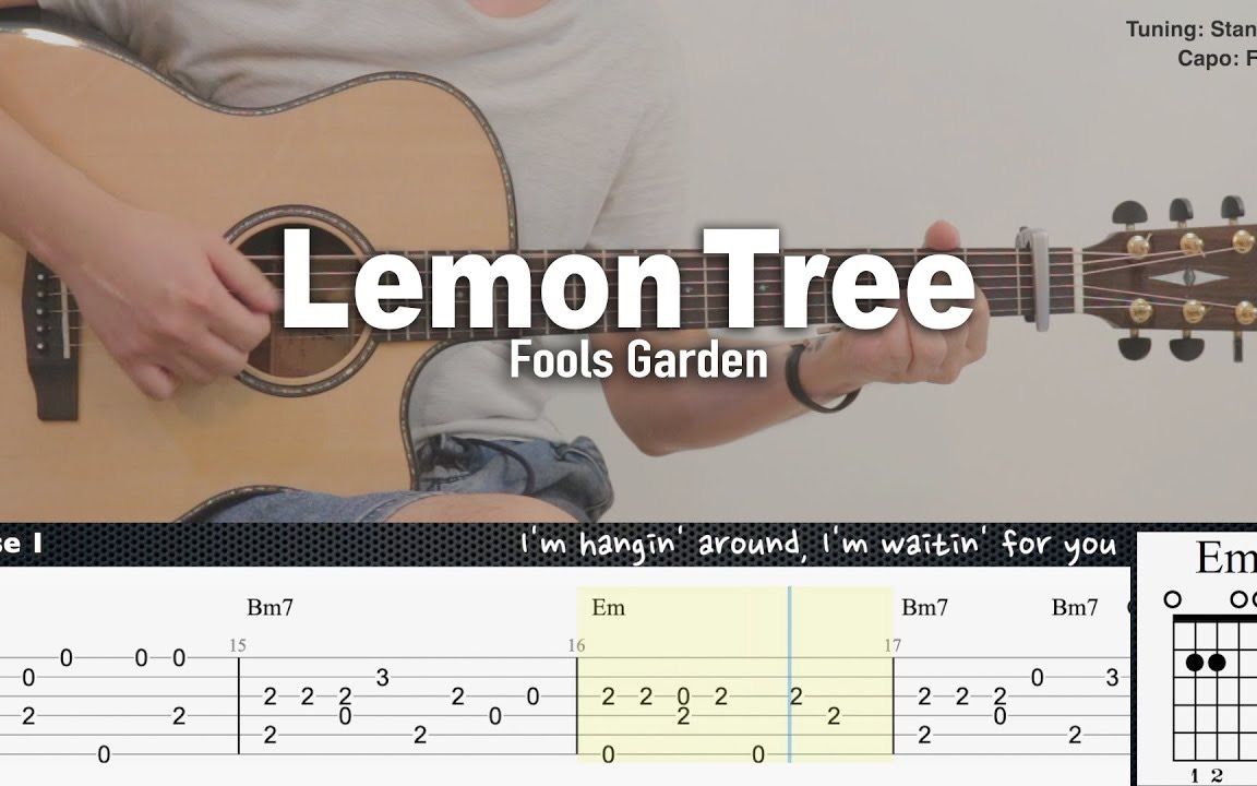 [图]火遍全球的《Lemon Tree》指尖吉他【附谱】