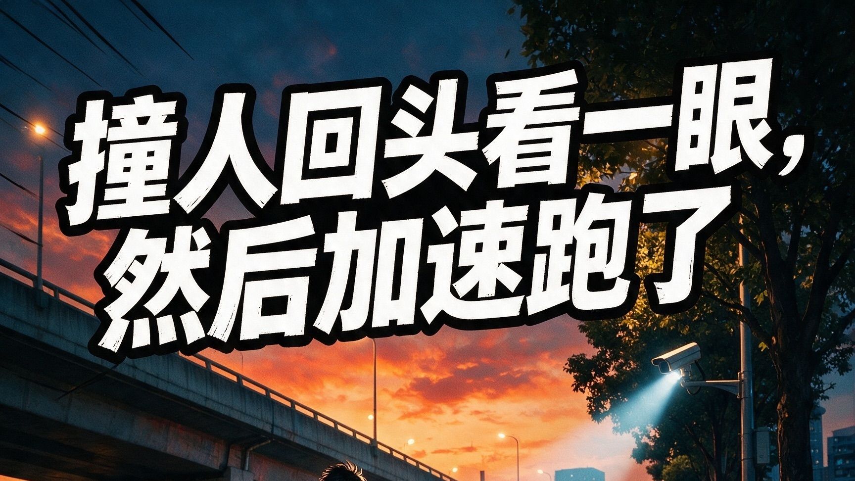 撞倒人回头看一眼，然后加速跑了……