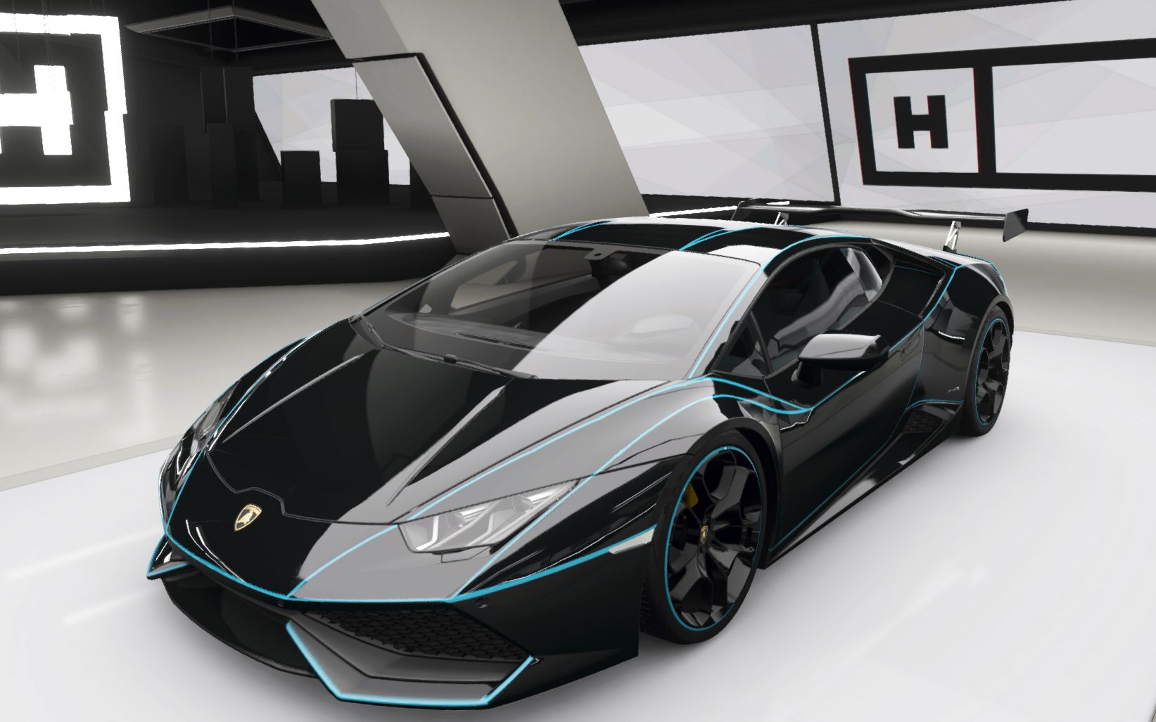 地平线4兰博huracan科幻风爆裂纹涂装