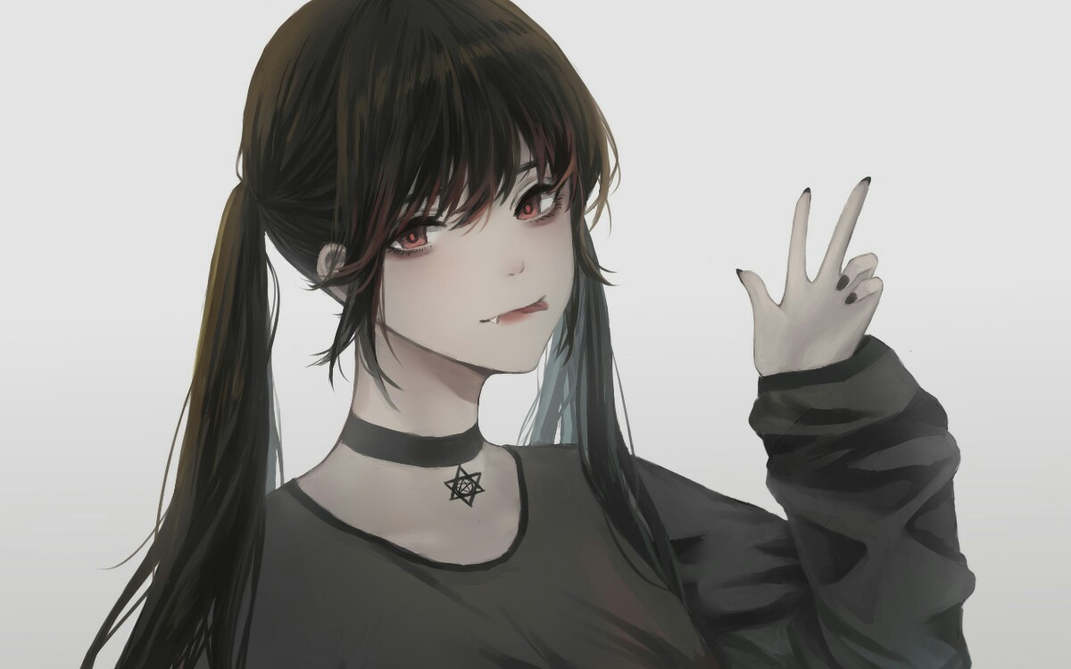 【板绘】黑暗系小姐姐的神仙颜值_哔哩哔哩_bilibili