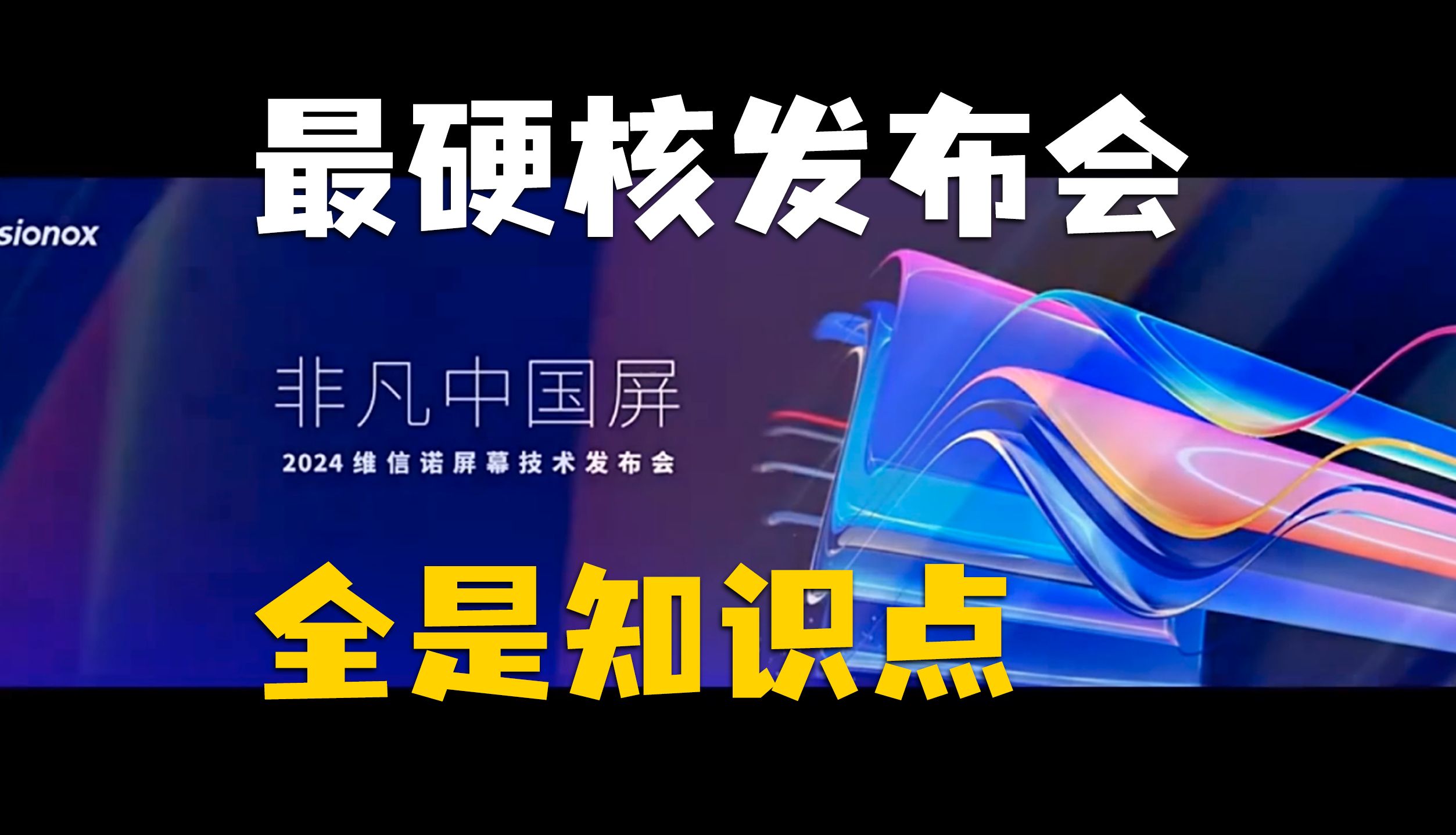 【长的发布会】屏幕行业入门到入土,2024维信诺屏幕技术发布会哔哩哔哩bilibili