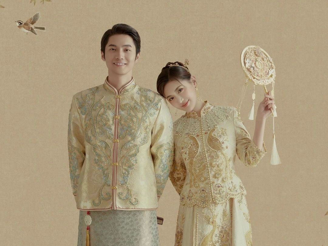 解锁了工笔画秀禾婚纱照~温婉又高级