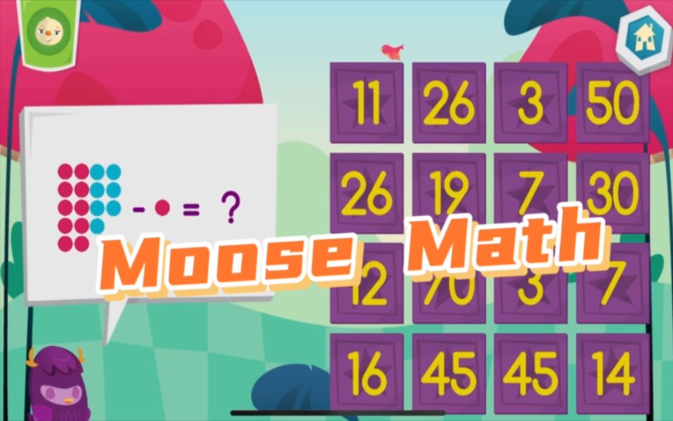 Moose Math,有5个可爱的小游戏来帮助孩子掌握数字、点数、加减、图形、度量等数学知识哔哩哔哩bilibili