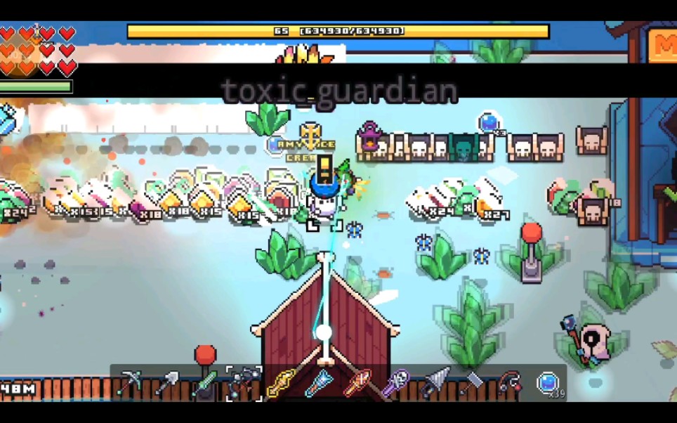 《浮岛物语》秒一排小boss.