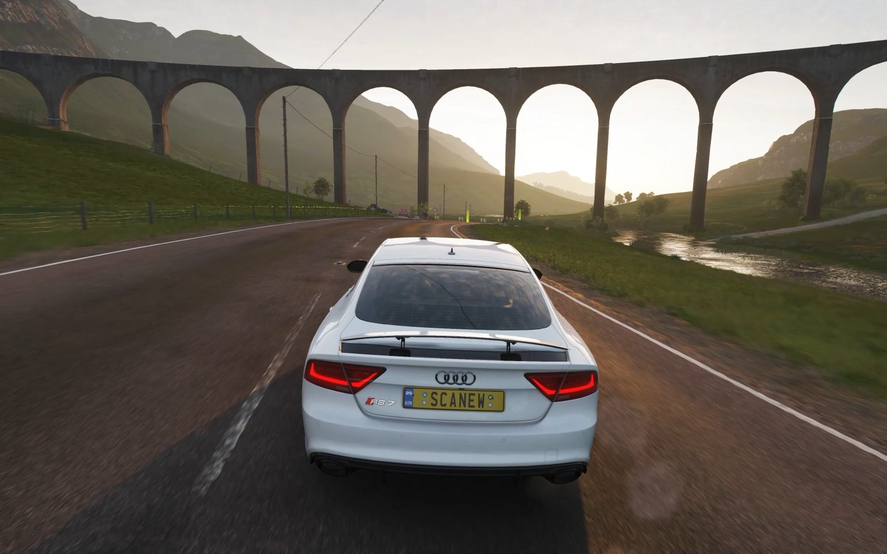 地平线4环岛风景欣赏(audi rs7 s1级)