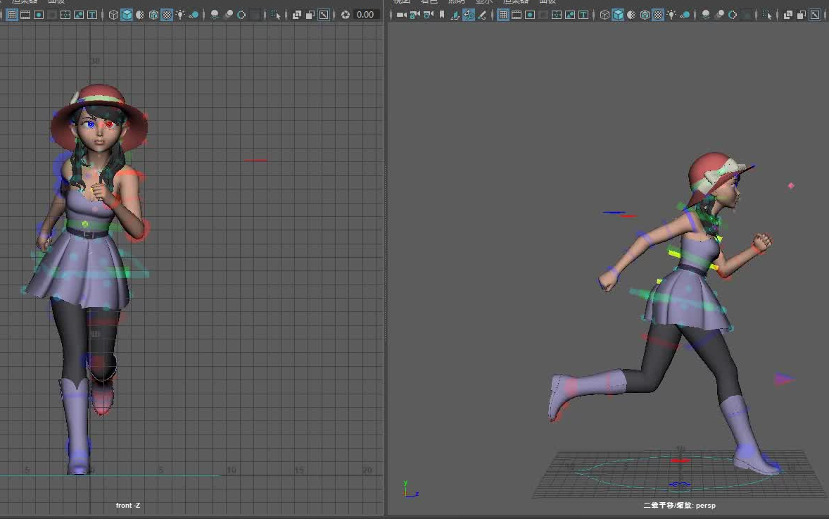 maya跑步动画练习20221022