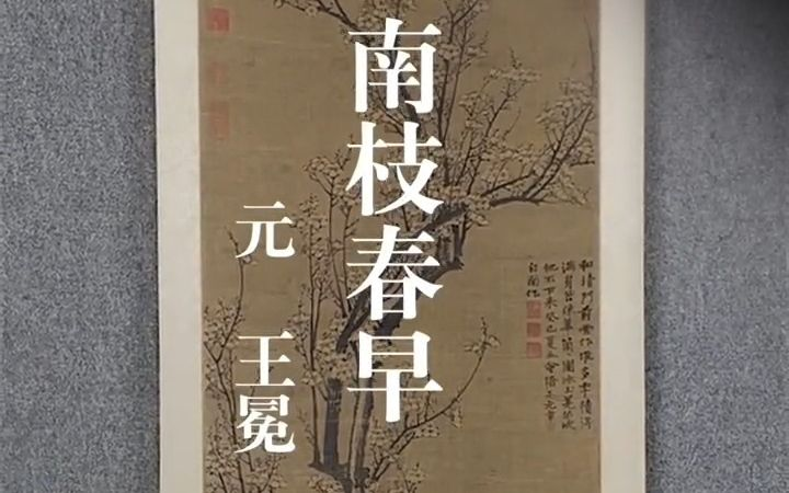 元 王冕 南枝春早圖 YS4936 掛軸 絹本 中華民國 國立故宮博物院
