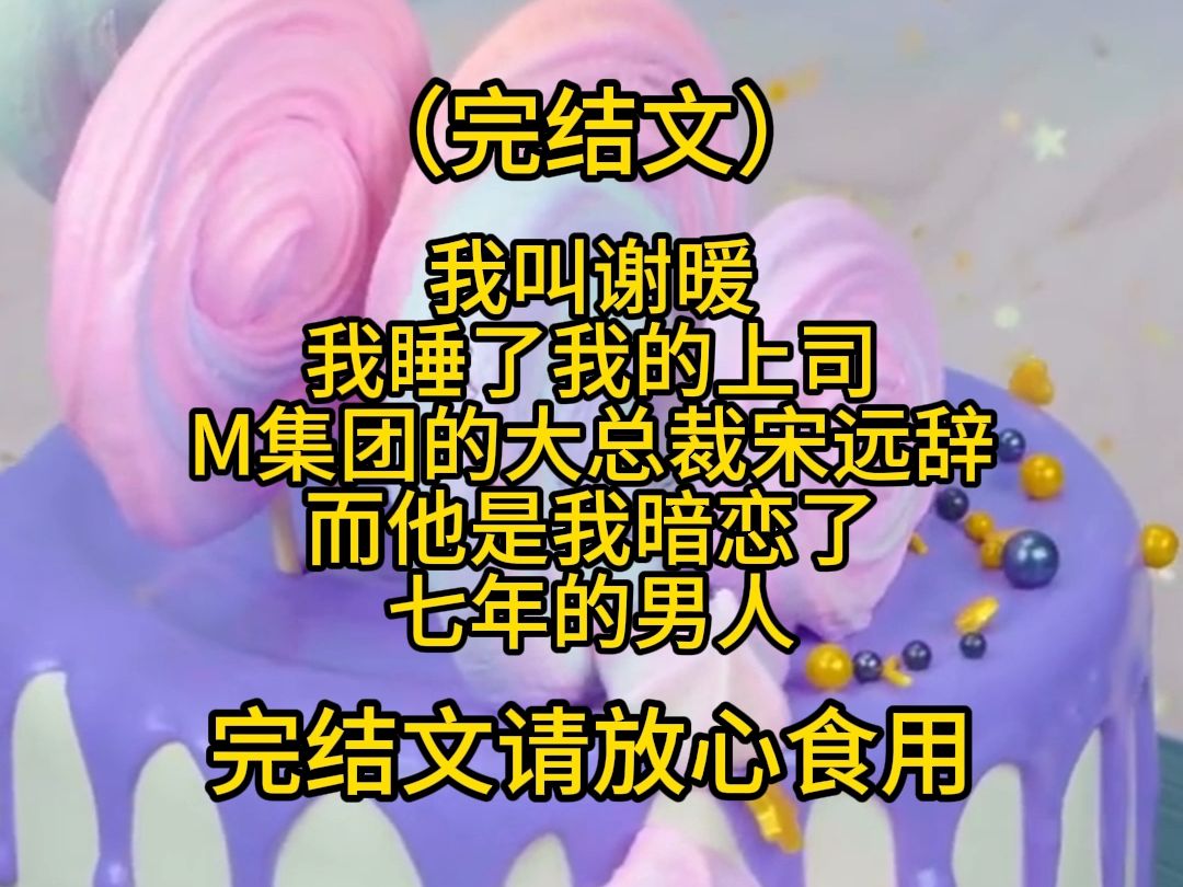 (完结文) 我叫谢暖. 我睡了我的上司, M集团的大总裁宋远辞. 而他是我暗恋了七年的男人.哔哩哔哩bilibili