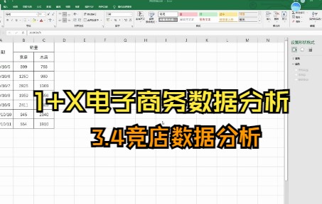 【1+X电子商务数据分析(中级)】3.4竞店数据分析哔哩哔哩bilibili