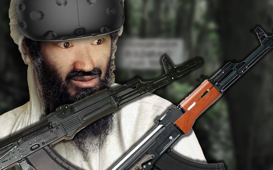 双持ak大喊安拉胡阿克巴丨热狗马蹄和手雷(vr游戏)