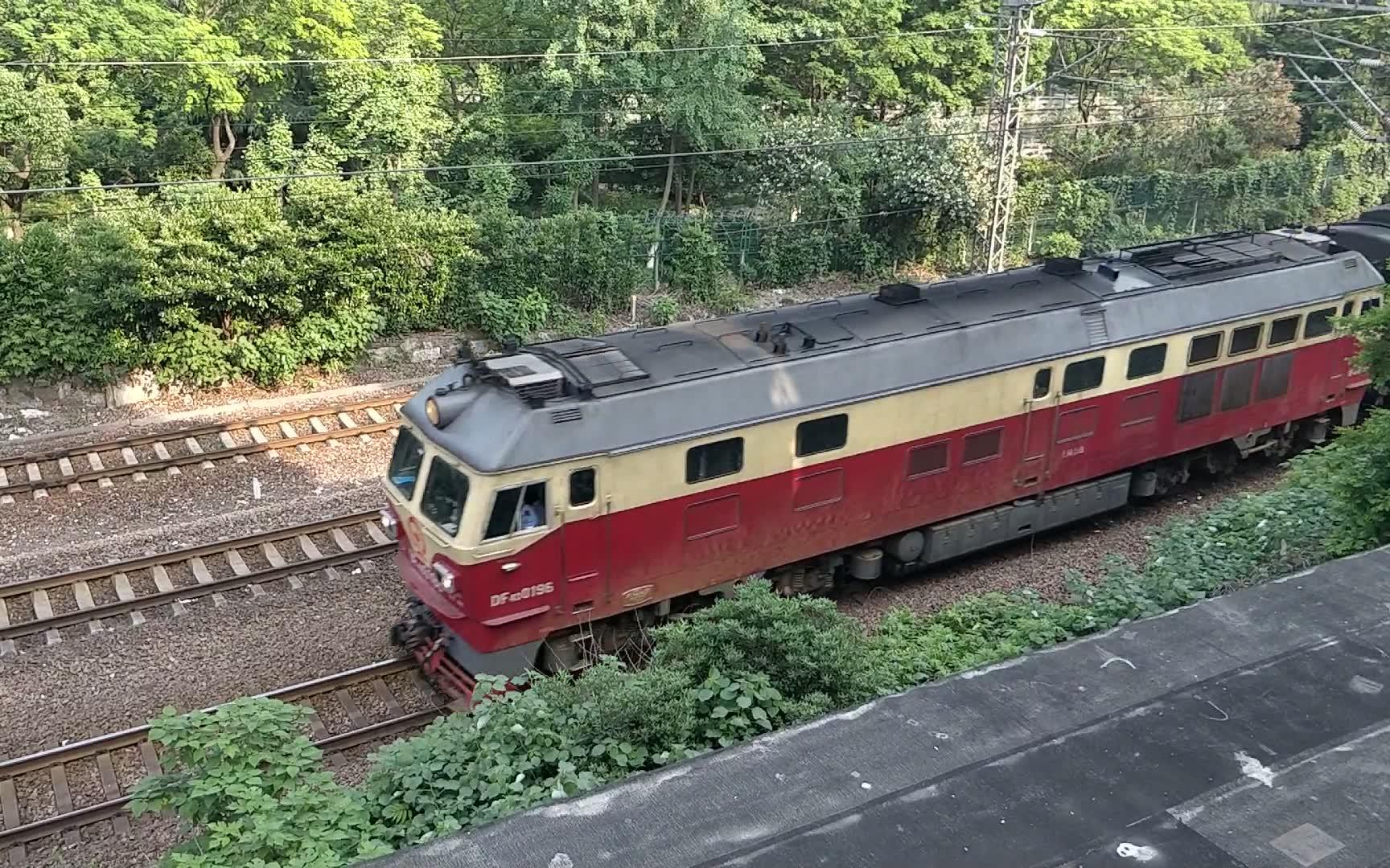 【铁路随拍】20180509 杭州浙赣老线拍摄上局合段df4d-0196牵引k466